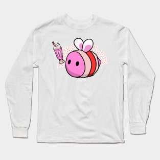 Strawberry Milkshake Bee Long Sleeve T-Shirt